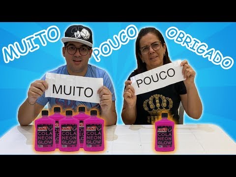 DESAFIO DE SLIME: MUITO, POUCO OU OBRIGADO! - Velhote e Tia Graça