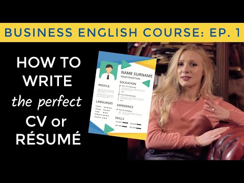 如何用英語寫一份完美的履歷｜商務英語課程第1課時 (How to write a perfect CV / résumé in English | Business English Course Lesson 1)
