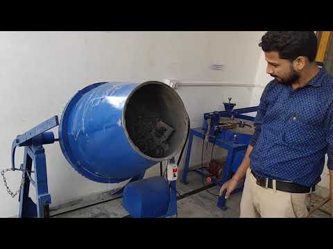 Electric semi-automatic laboratory concrete mixer