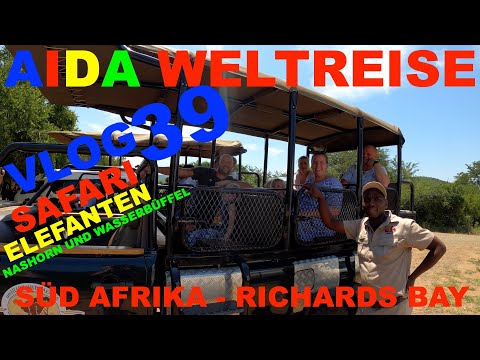Aida World Cruise VLOG 039 - Richards Bay - South Africa - Hluhluwe National Park 2020