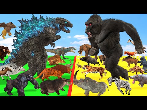 Prehistoric Animals Epic Battle Mammals Godzilla Vs King Kong Mammals Animal Revolt Battle Simulator