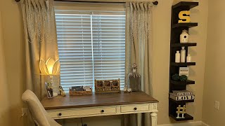 ROOM TRANSITION PHASE 1- NEW HOME OFFICE | MULTI FUNCTION ROOM | ASHLEY FURNITURE | IKEA SHELF