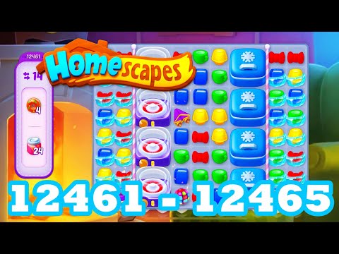 Homescapes Level 12461 - 12465 HD 3 - match puzzle Gameplay | android | IOS | 12462 | 12463 | 12464