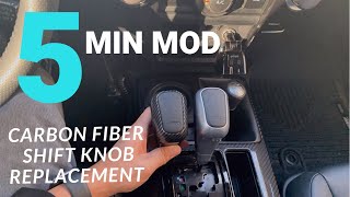 Quickest 5 Min 4Runner Mod - Carbon Fiber Shift Knob Replacement 5th Gen 4Runner  - Cartrimhome