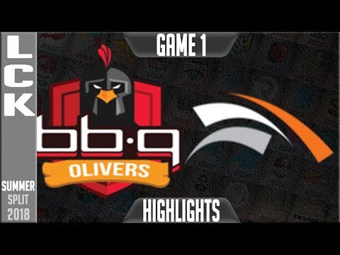 BBQ vs HLE Highlights Game 1 | LCK Summer 2018 Week 6 Day 4 | BBQ Olivers vs Hanwha Life Esports