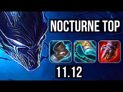 NOCTURNE vs GWEN (TOP) | 6/0/6, Rank 7 Nocturne, Dominating | KR Challenger | v11.12