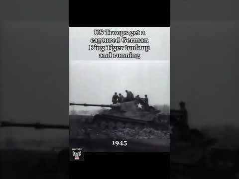 When US troops captured German (KING TIGER)  tank in 1945/ world War footage/War #shorts