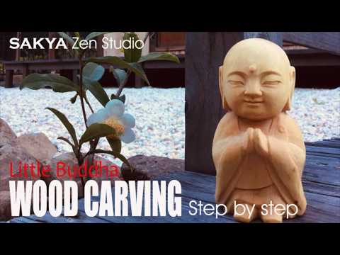Sakya Zen Studio --- How to carve Jizo Bosatsu step by step お地蔵さま /地藏菩薩/ksitigarbha