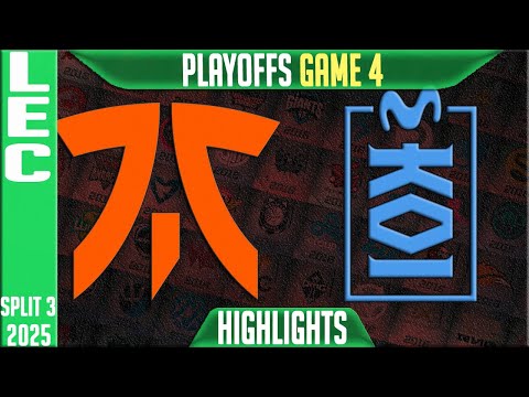 FNC vs MKOI Highlights Game 4 | LEC Playoffs Split 3 2025 | Fnatic vs Movistar KOI