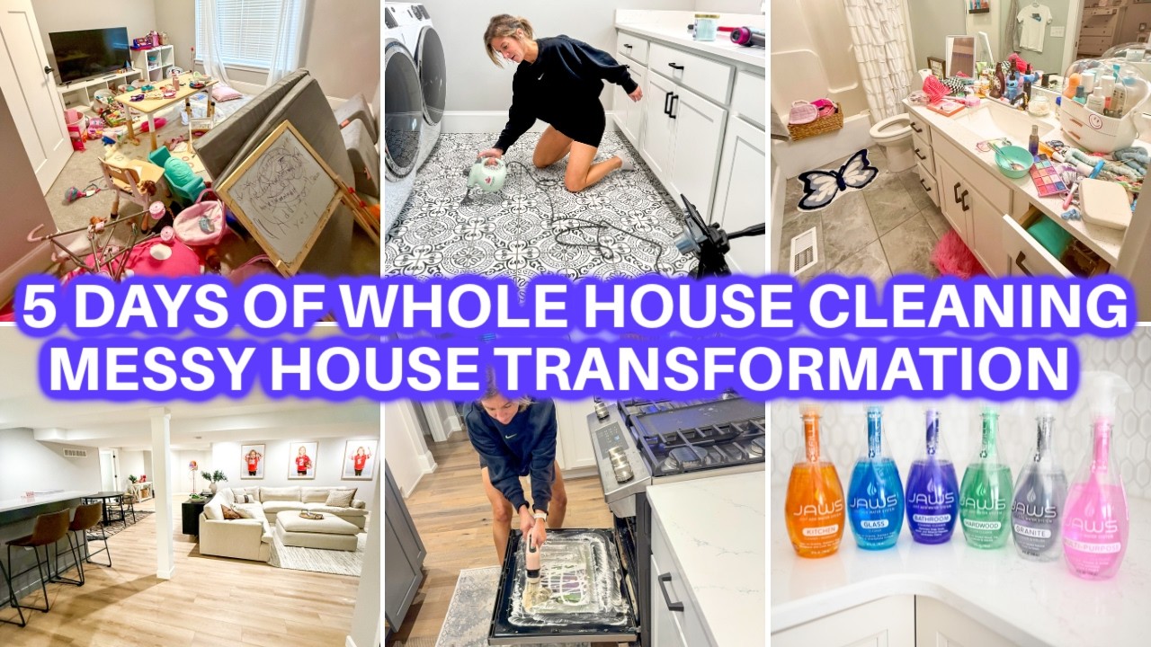 5 DAYS OF WHOLE HOUSE DEEP CLEANING | CLEAN WITH ME | CLEANING MOTIVATION JAMIE’S JOURNEY declutter