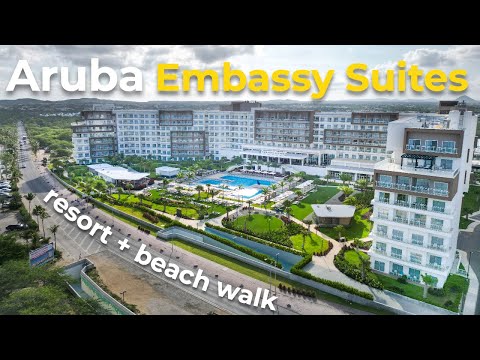 Embassy Suites ARUBA walk including NEW beach area
