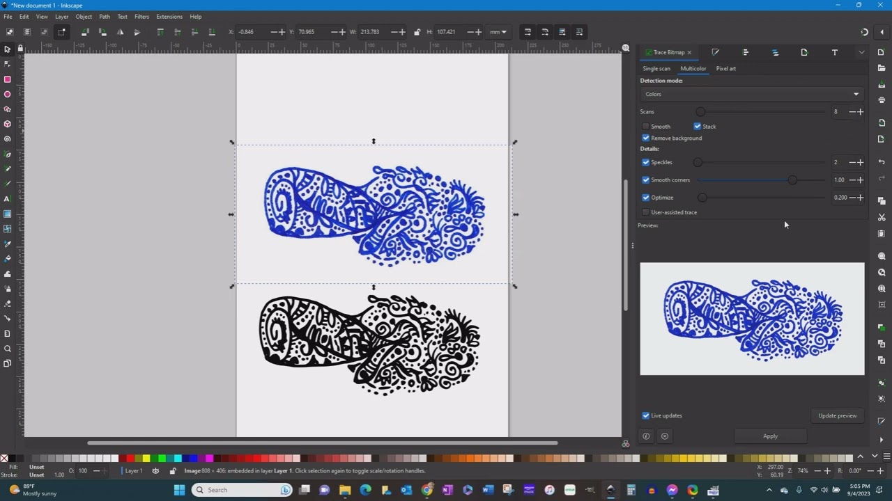 Convert hand drawings or writing into digital vector graphics
