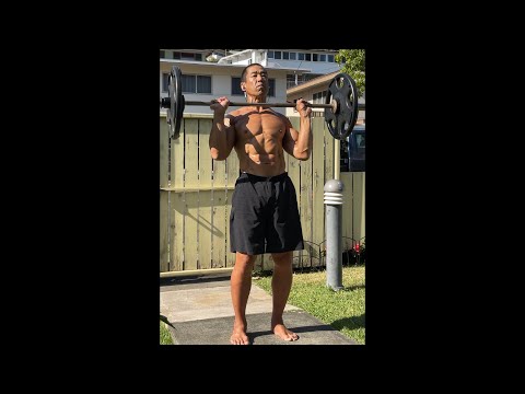 Barbell Overhead Press (80-120 lbs.) + Suitcase Dead Lift - age 52, April 19, 2021, 3:44 pm