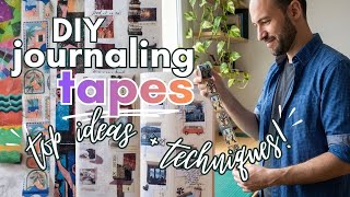 DIY PET TAPES for JUNK JOURNALING and SCRAPBOOKING! Make your own stationery with me | Full workshop