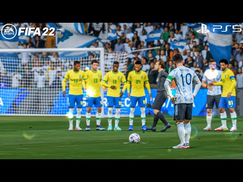 FIFA 22 - Argentina Vs Brazil - FIFA World Cup Qatar 2022 - PS5 Gameplay & Full match | HDR