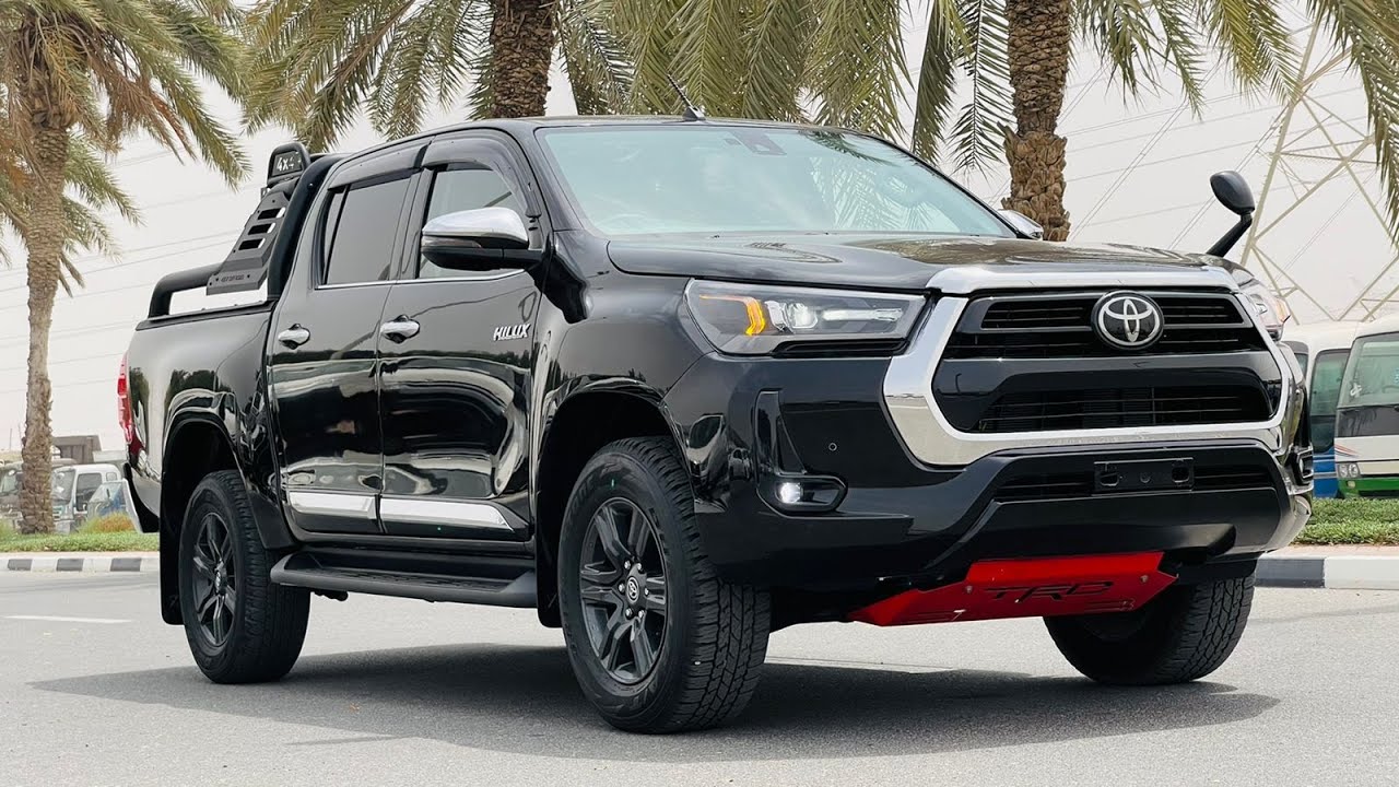 Toyota Hilux 2021 Black Modified [JAPAN Imported] Diesel AT 4WD Push Start 4CYL {RHD} Parking Sensors Premium Con video
