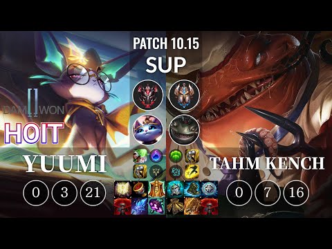 DWG Hoit Yuumi vs Tahm Kench Sup - KR Patch 10.15