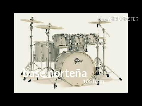 Ritmo de corrido norteño en la batería para improvisar a 105 bpm