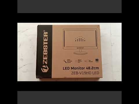 Flat led monitor with hdmi zebronics 19 inch, 1920 x 1080, w...