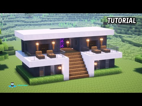 Faishr Craft - Epic Minecraft Builds: Modern House with a Portal Tutorial