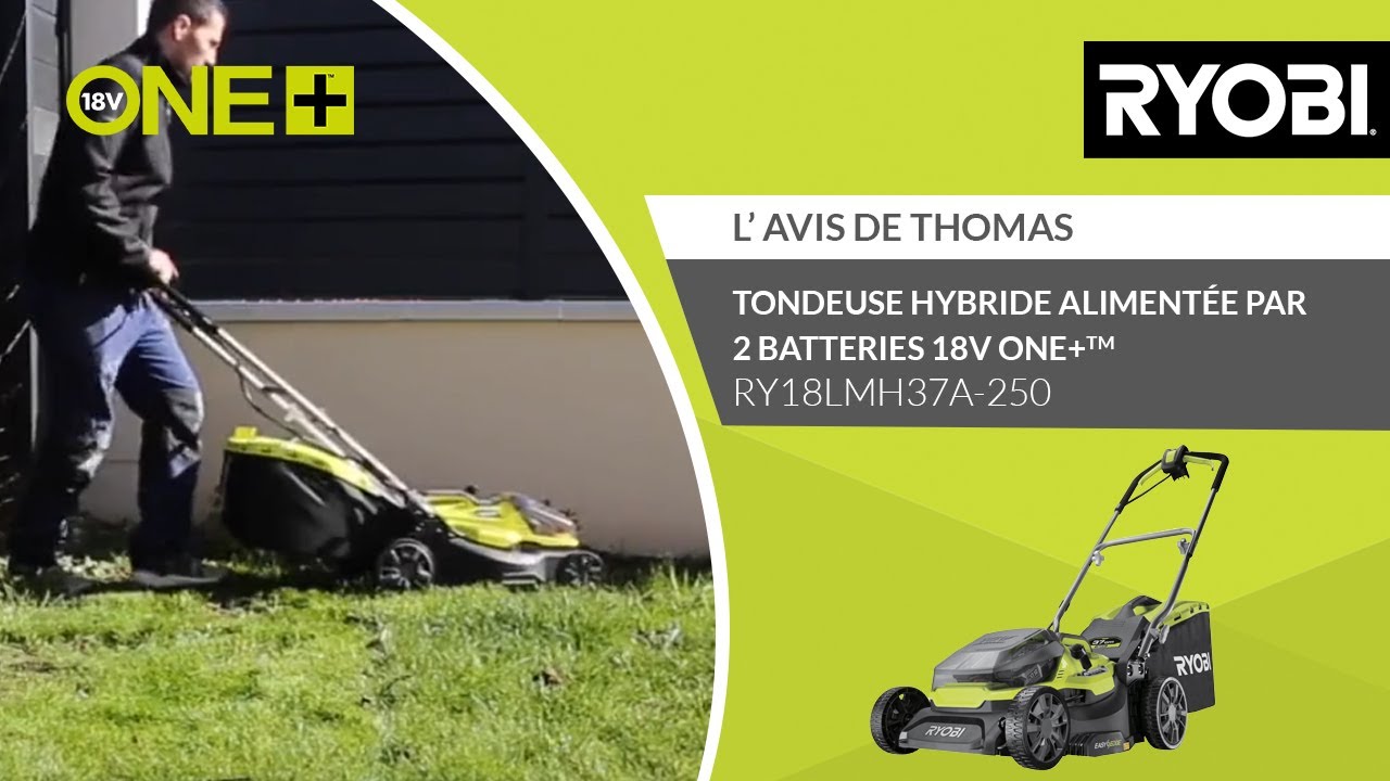 Tondeuse poussée hybride RYOBI 36V
