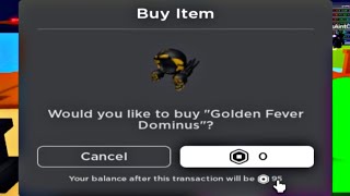 Sniping Golden Fever Dominus (free ugc limited)