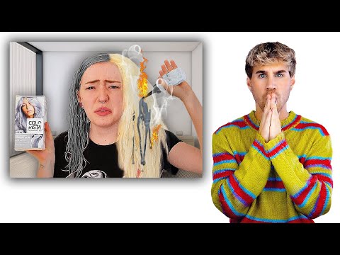 Friseur reagiert auf Leute, die silberne Haarfarbe verwenden (erschreckend)