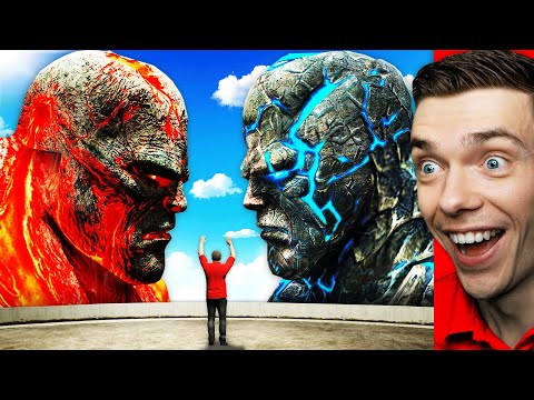 ICE TITAN vs FIRE TITAN In GTA 5 (Epic Battle)
