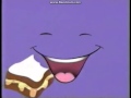 Face Gobbles A Peanut Butter And Banana Sandwich