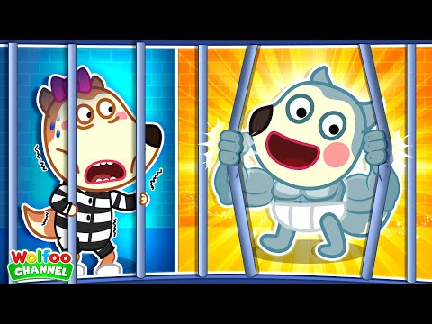 Locked Lucy in Prison for 24 Hours Challenge by Wolf 😅 - Cartoon for Kids 👶 