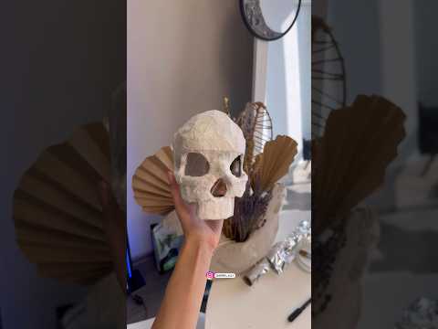 Easy way to make a Skull 💀🎃Halloween DIY👻 #diycrafts #diy #artandcraft #halloweendecor #skull