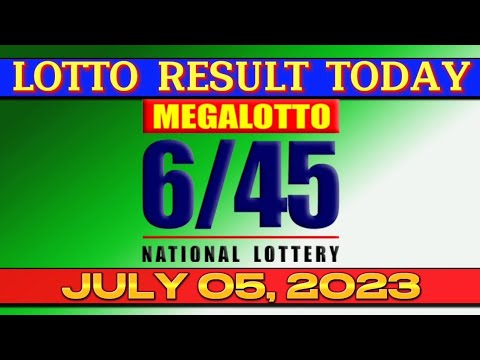 6/45 MEGA LOTTO 9PM RESULT TODAY JULY 05, 2023 #swertres #ez2lotto #lottoresult #lottoresulttoday