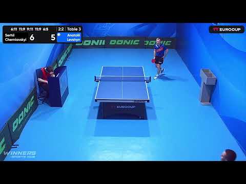13:15 Serhii Cherniavskyi 2-3 Anatolii Levshyn 23.04.2023 TT Euro.Cup Ukraine Star. Table 3
