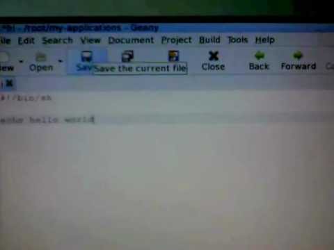 Puppy Linux Basic Write Hello World Bash Shell Program