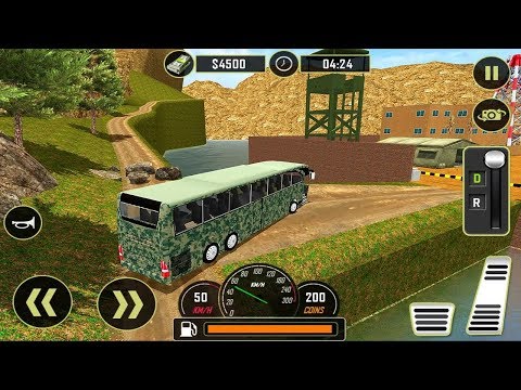 Army Bus Driver US Soldier Transport Duty 2017 - Offroad Driving Bus - Android GamePlay