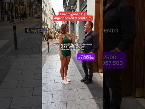 Cuanto ganan y de que trabajan los argentinos en Madrid? 🇪🇸💶🇦🇷 #sueldos #argentinos #españa