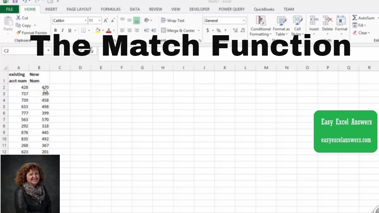 Use the match function to find number in list in Excel