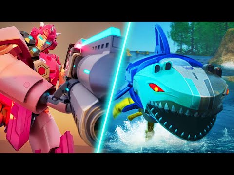 Underwater Obstacle Race: Elita-1 VS. Sky-Byte! | E29 | Transformers: CYBERWORLD