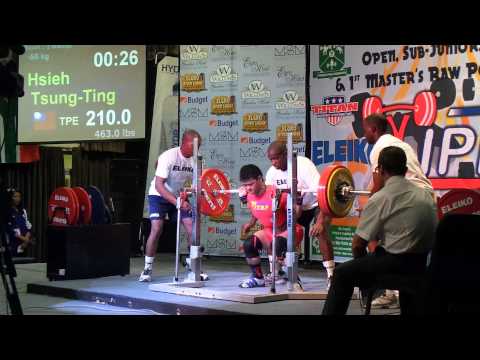 Hsieh Tsung Ting SQ 210kg Raw Classic World Ch 2014