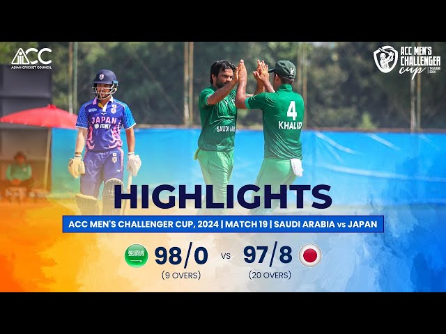 ACC Men’s Challenger Cup | Semi-Final 1 | Highlights | Saudi Arabia vs Japan