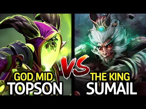 SUMAIL Monkey King Carry VS TOPSON Pugna Mid Battle of God 7.24 Dota 2
