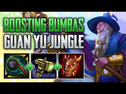 BOOSTED BUMBA'S BUILD! Guan Yu Jungle Gameplay (SMITE Conquest)