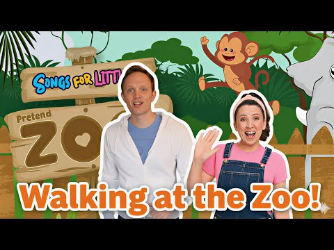 Ms Rachel sings Walking at the Zoo - Mr Aron -  Super simple songs for learning English