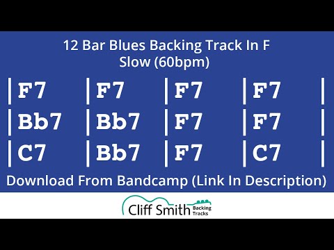F - Slow 12 Bar Blues Backing Track (60bpm)