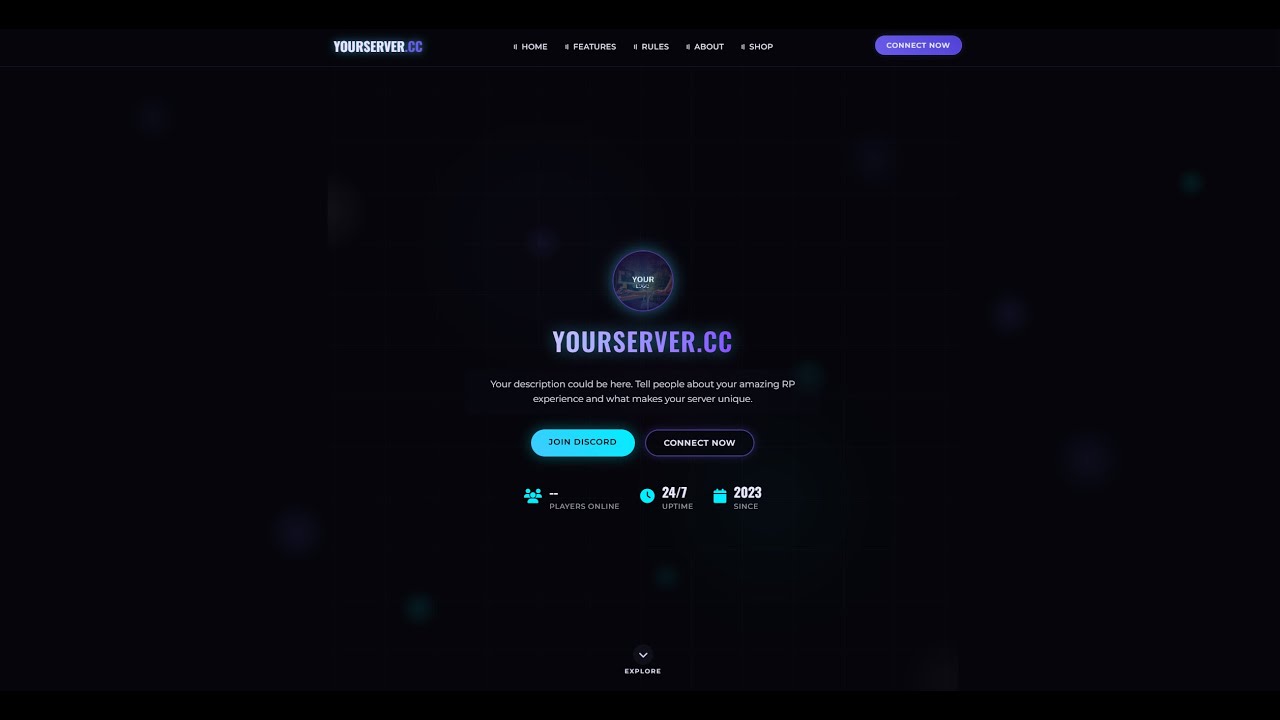  Welcome Page - FIVEM