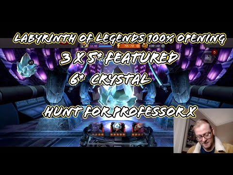 Labyrinth 100% opening. 3 x 5* featured crystals plus a 6*- Marvel Contest Of Champions