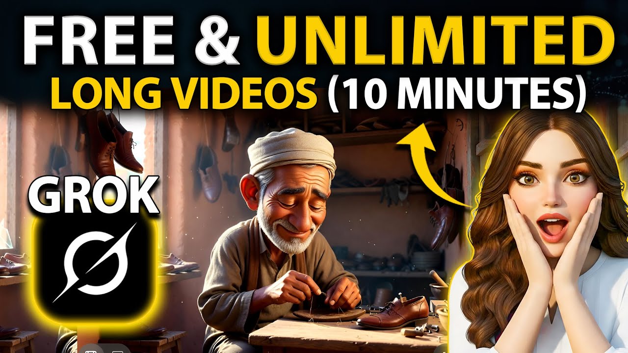 Generate Long YouTube (16:9) Videos Using Grok AI | FREE & UNLIMITED