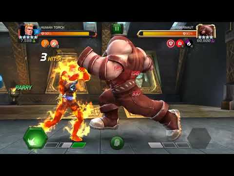 5 Star Human Torch Destroys ROL Juggernaut! Rank 3 Gameplay-Marvel Contest Of Champions