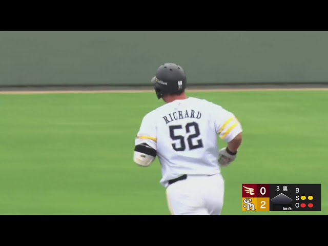 【みやざきPL】ウエスタン・リーグ本塁打王のホークス・リチャード 逆方向へホームランを放つ!! 2024年10月15日 福岡ソフトバンクホークス 対 東北楽天ゴールデンイーグルス
