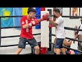 PACQUIAO JR THROWS HOOK LIKE FATHER! RUNS COMBOS & CONTINUES TO IMPROVE IN TRAINING